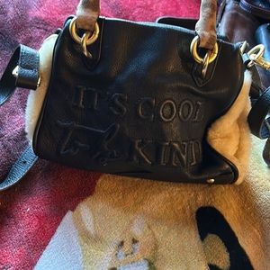 Leather mini satchel